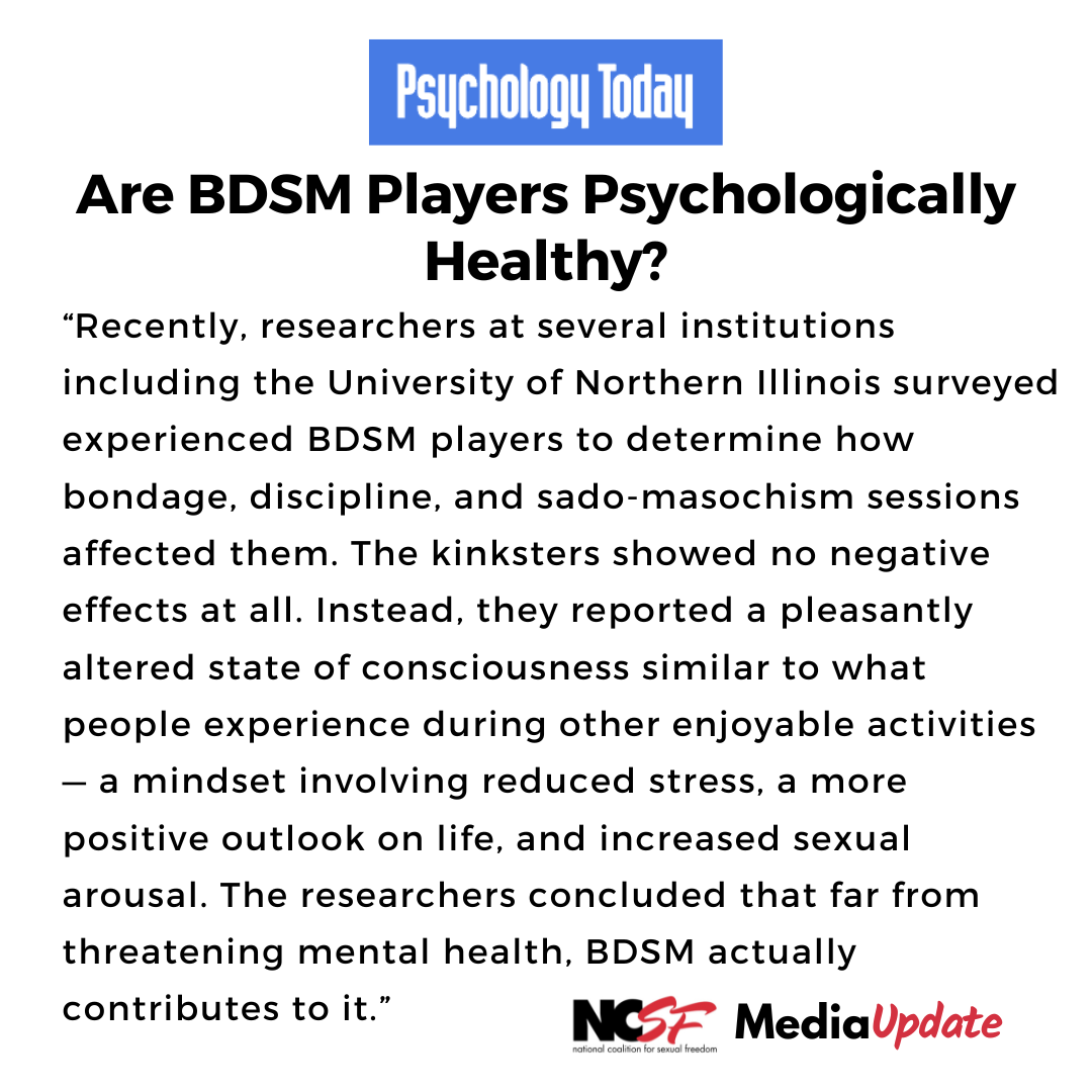Are BDSM Players Psychologically Healthy?