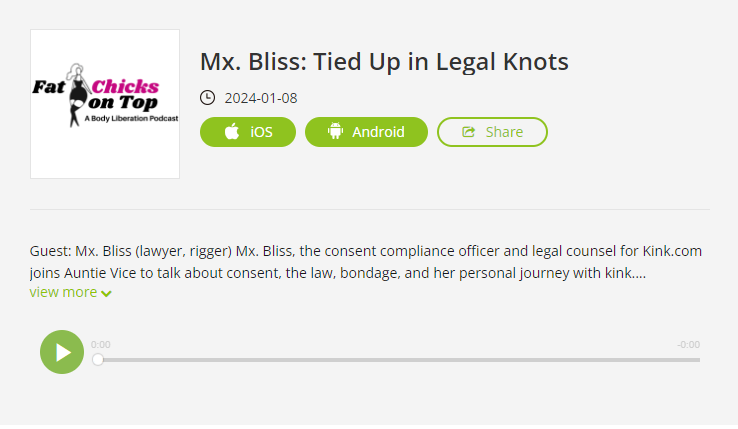 Mx. Bliss: Tied Up in Legal Knots