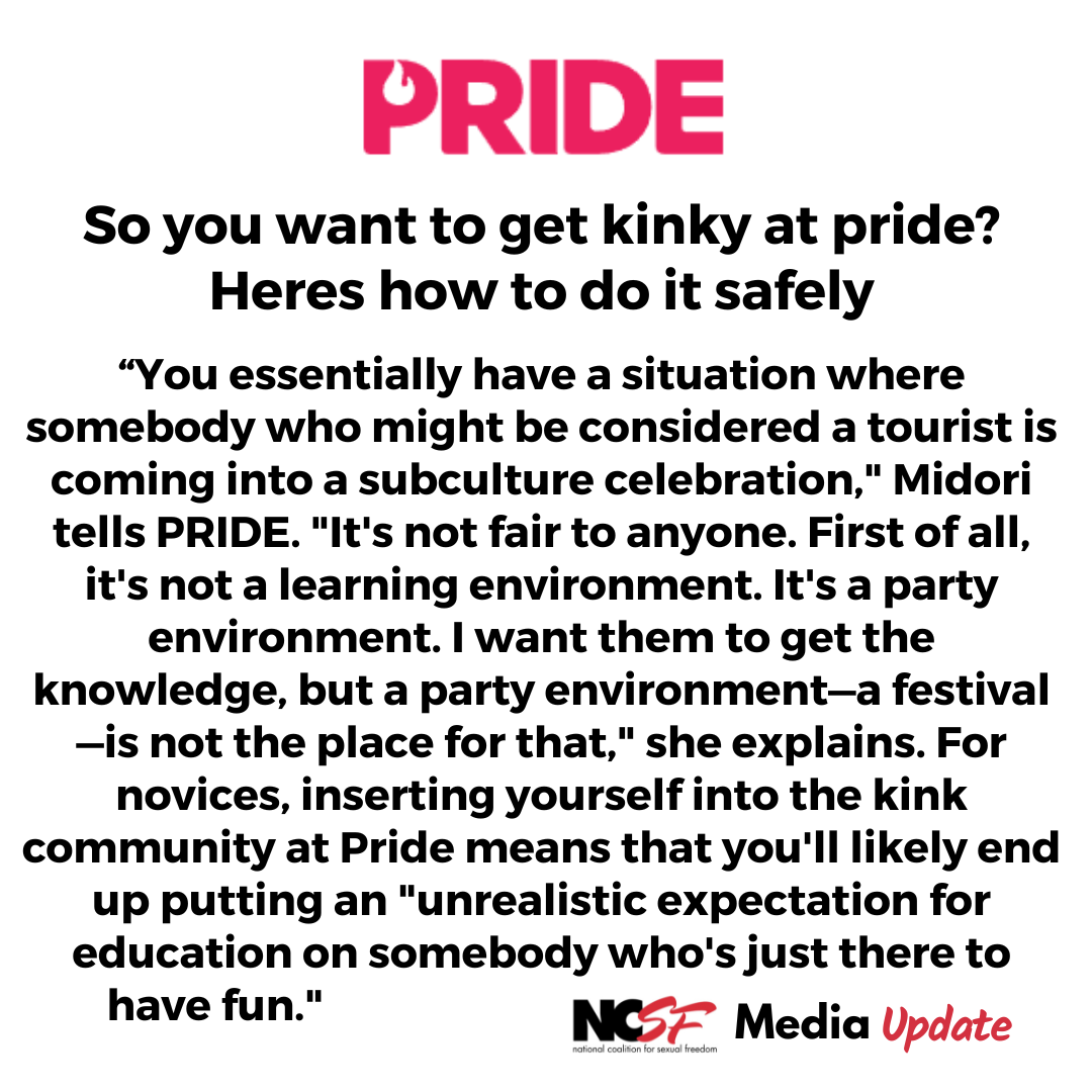 So you want to get kinky at pride? Here’s how to do it safely