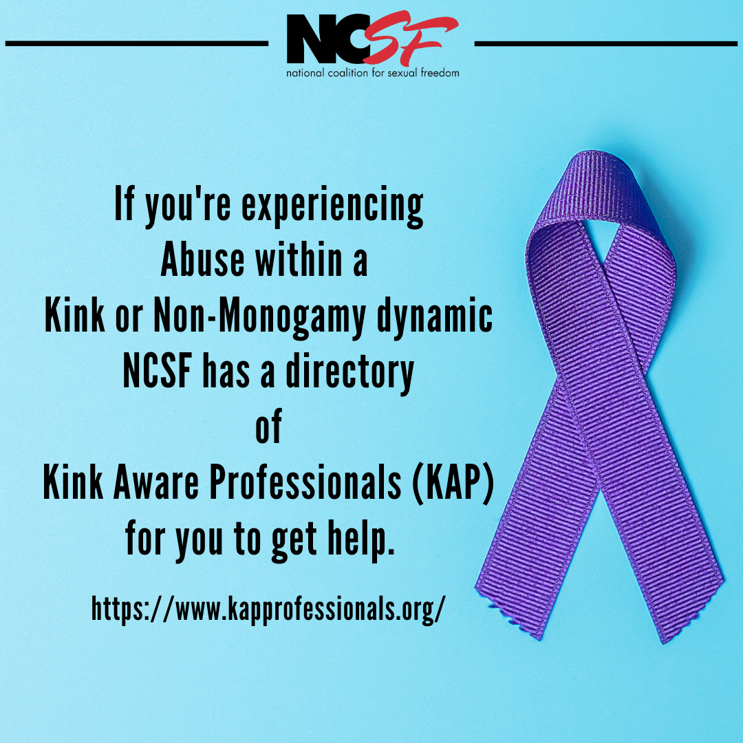 Find Kink and Polyamory Aware Professionals on NCSF’s KAP list
