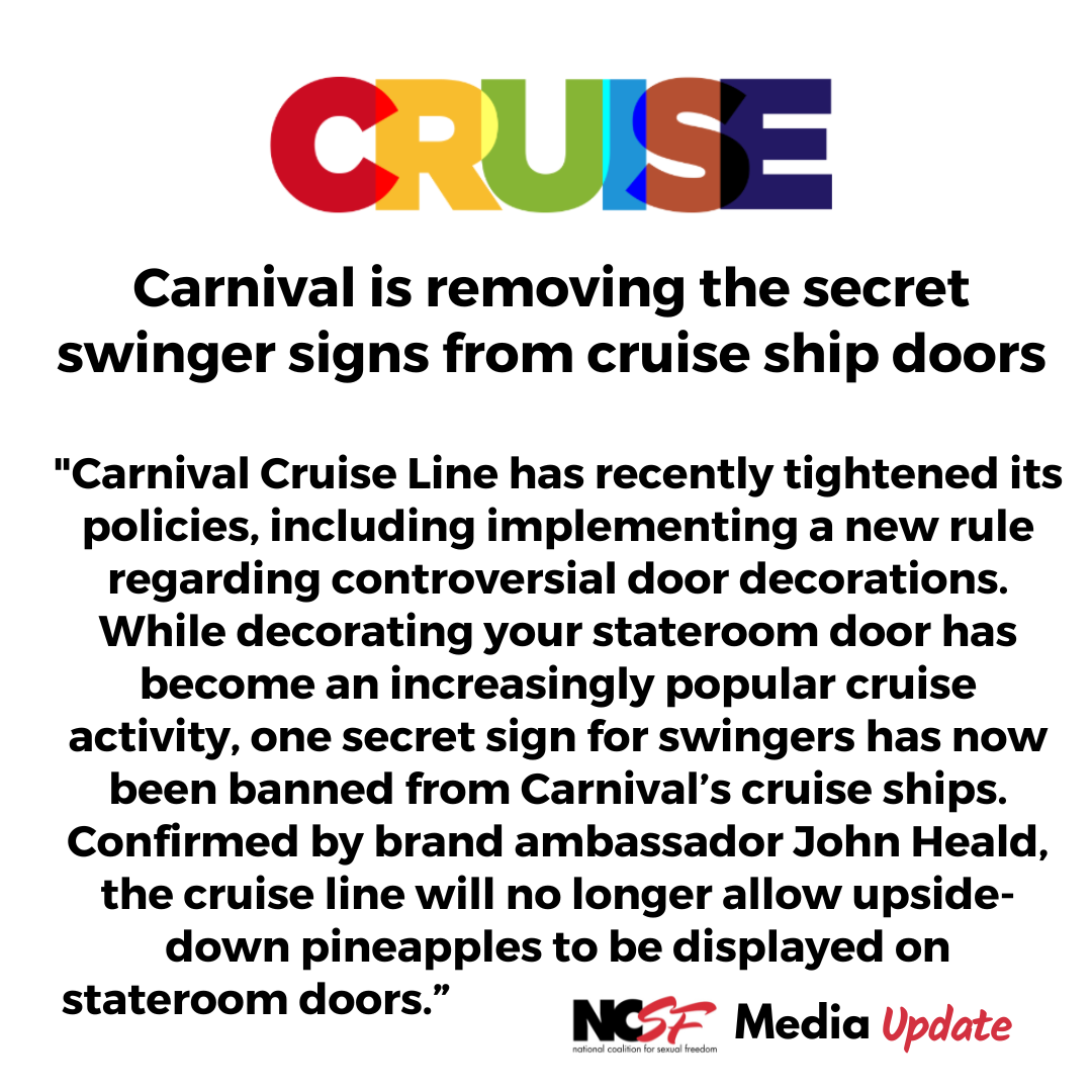 Carnival is removing the secret swinger signs from cruise ship doors