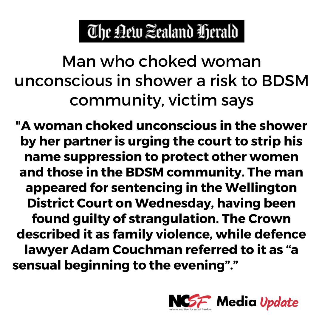 Man who choked woman unconscious in shower a risk to BDSM community, victim says