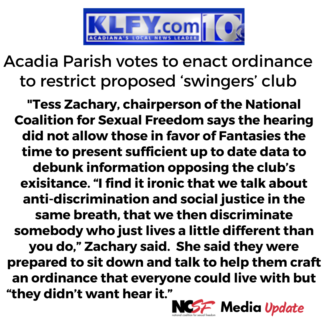 Acadia Parish votes to enact ordinance to restrict proposed ‘swingers’ club