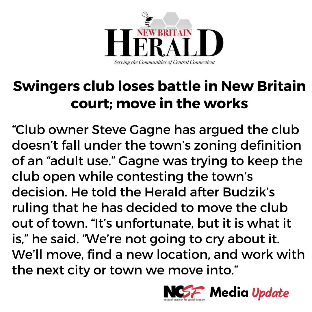 Swingers club loses battle in New Britain court; move in the works
