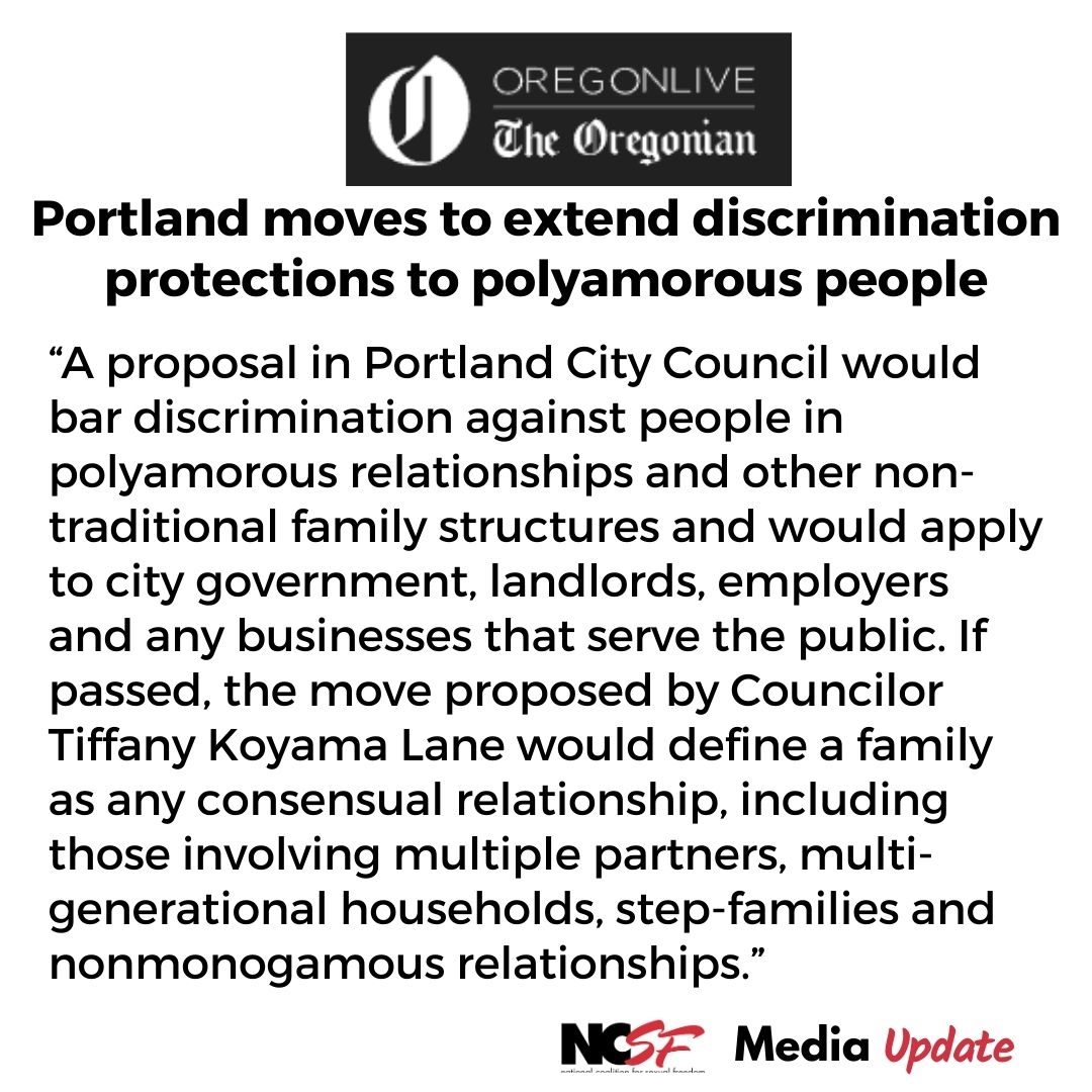 Portland moves to extend discrimination protections to polyamorous people