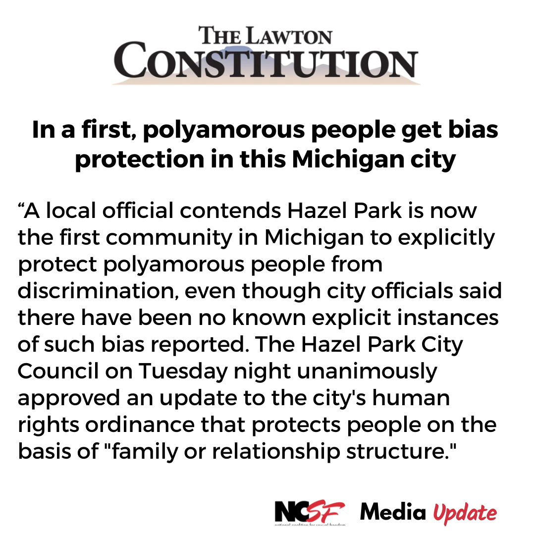 In a first, polyamorous people get bias protection in this Michigan city